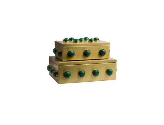 Adagio Malachite Boxes by Mode-De-Vie