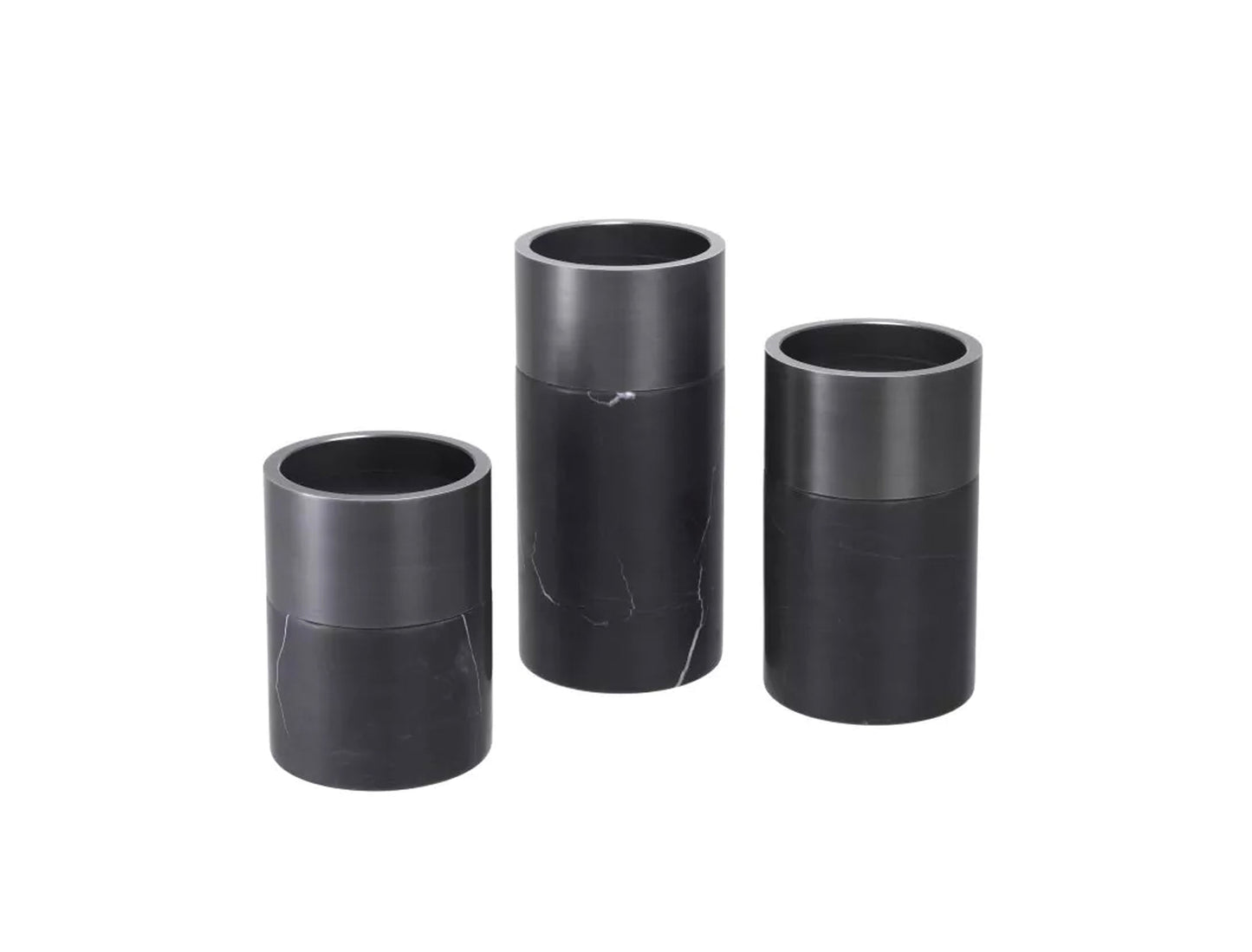 Avante Candle Holders, Black Marble by Mode-De-Vie