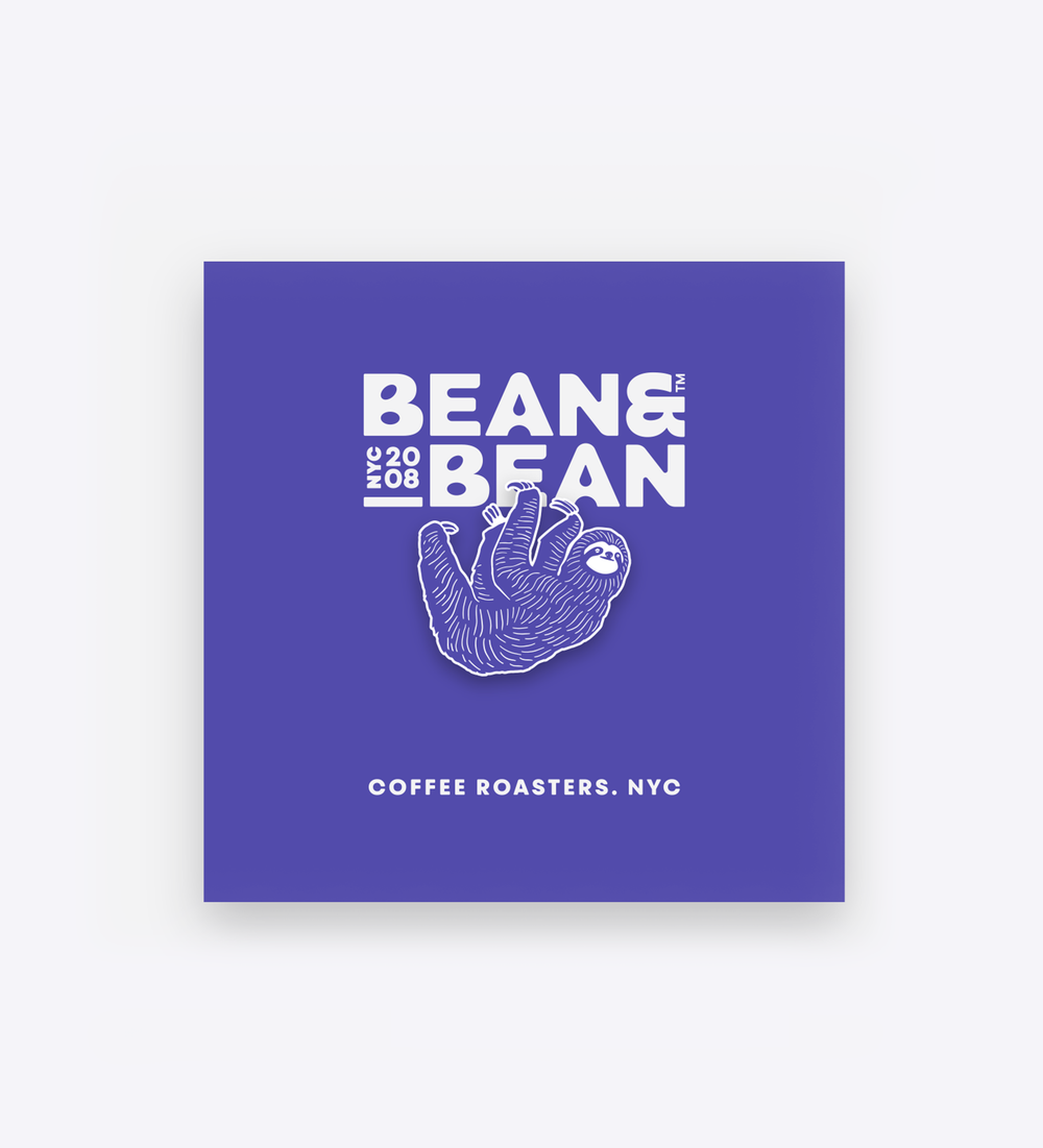 Limited Edition Sloth Enamel Pin by Bean & Bean Coffee Roasters