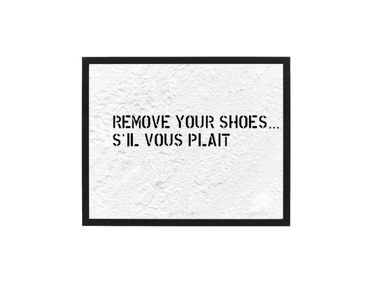 Remove Your Shoes Canvas by Mode-De-Vie