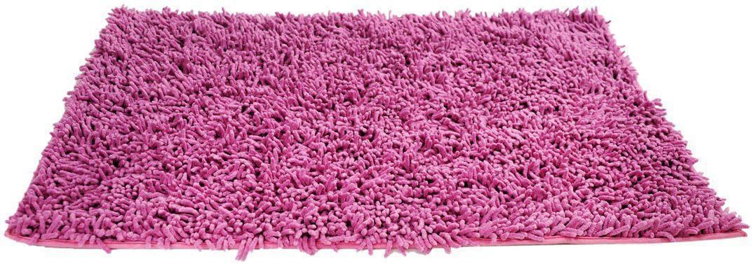 DaDa Bedding Fuchsia Magenta Pink Shaggy Soft Chenille Noodle Carpet Rug Bath Mat by DaDa Bedding Collection