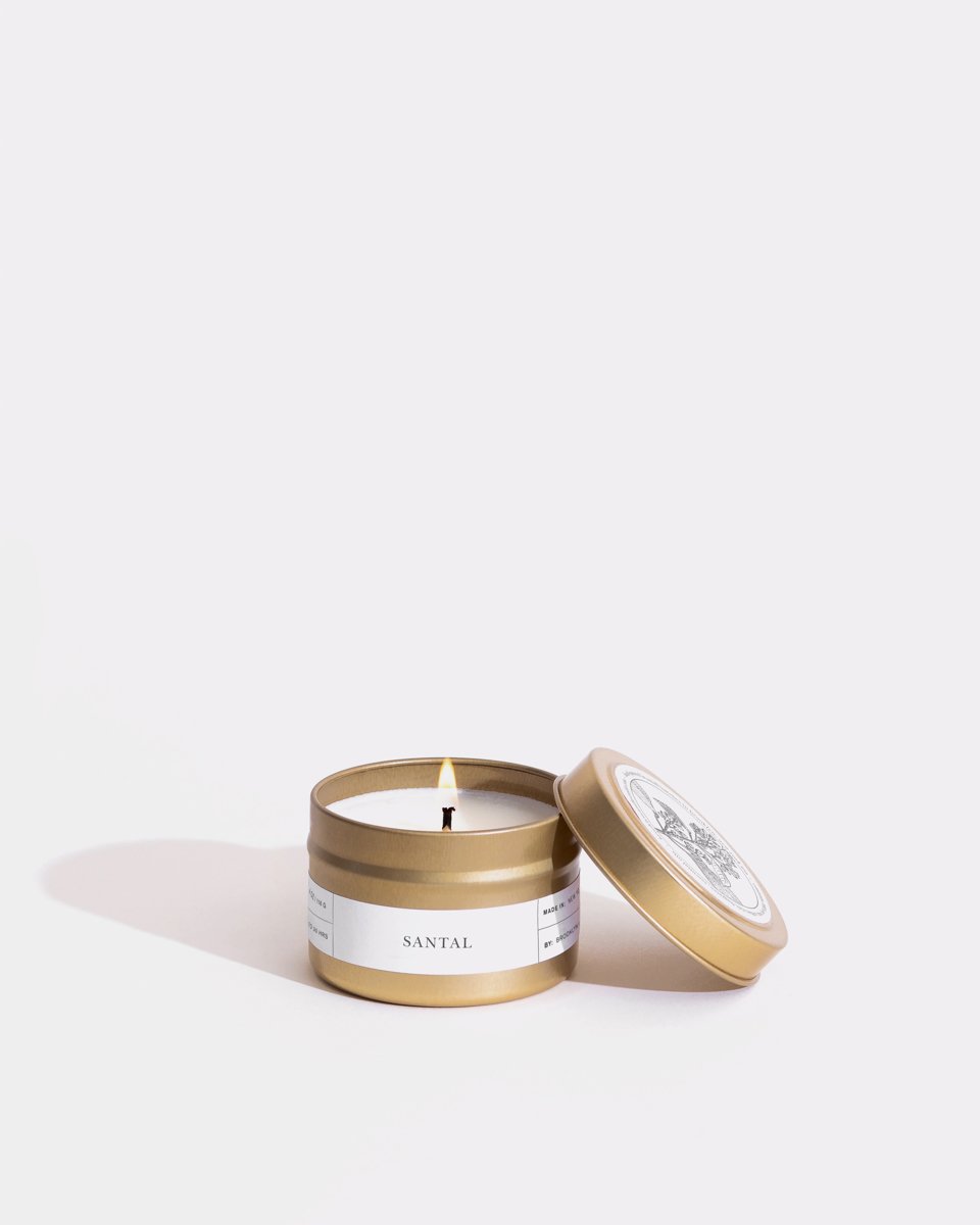 Santal Gold Travel Candle by Brooklyn Candle Studio