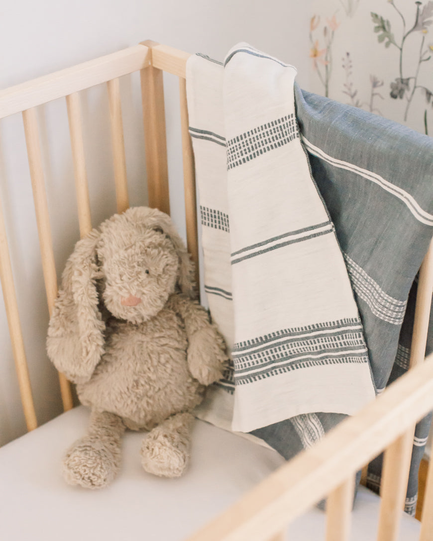Aden Cotton Reversible Baby Blanket by Creative Women