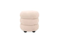 Scalloped Boucle Pouf by Mode-De-Vie