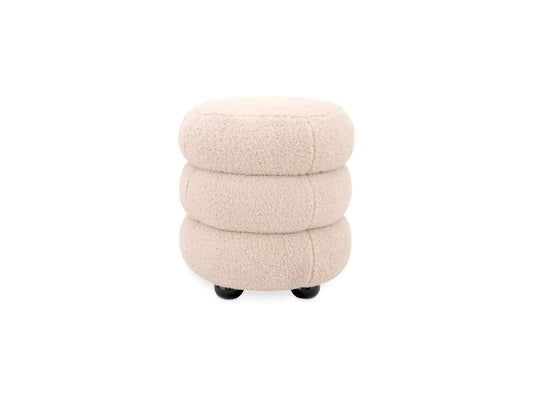 Scalloped Boucle Pouf by Mode-De-Vie