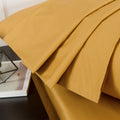 DaDa Bedding Honey Yellow Poplin Cotton Fitted Sheet w/ Pillow Cases (JHW-550-Fitted) by DaDa Bedding Collection