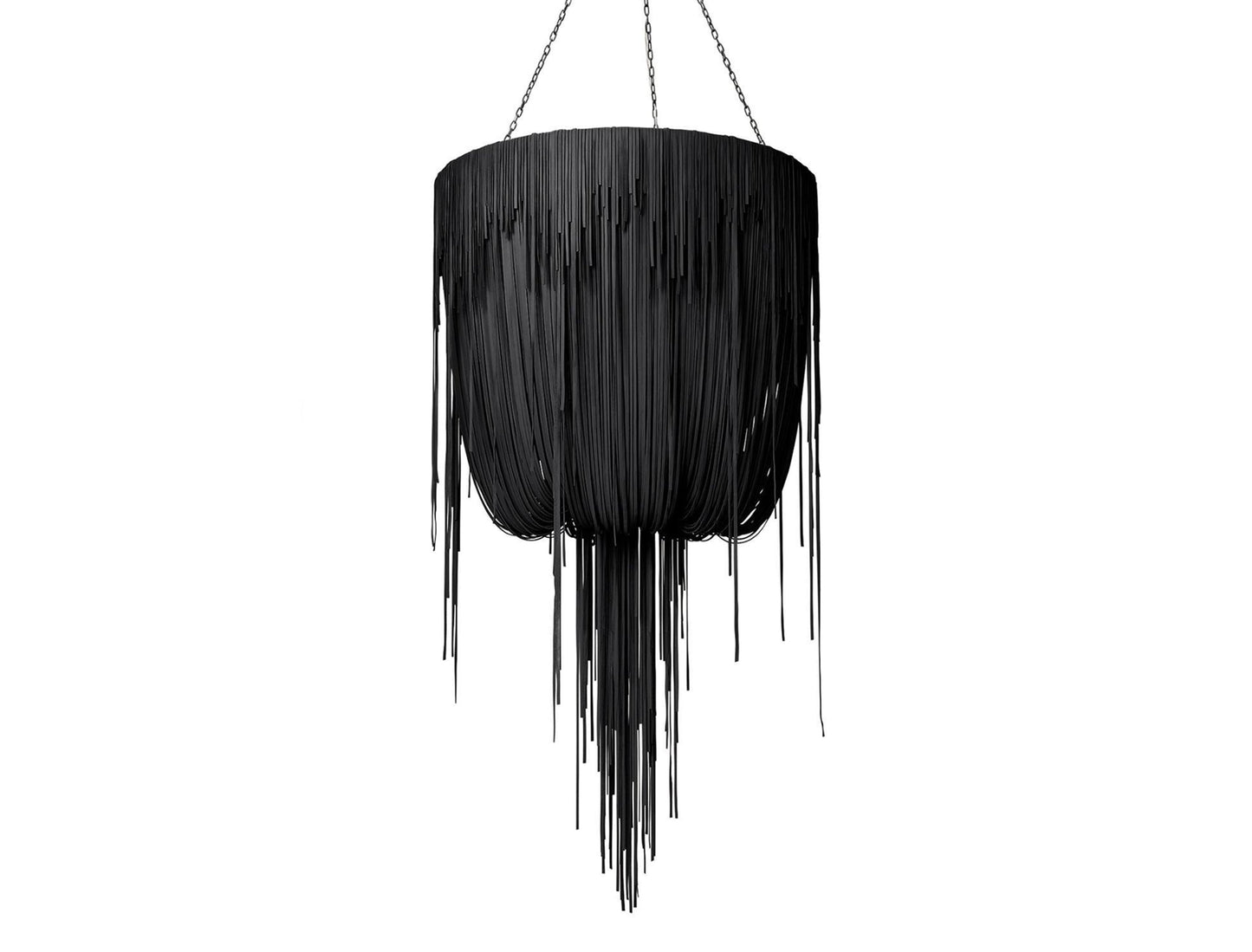 Urchin Leather Chandelier by Mode-De-Vie