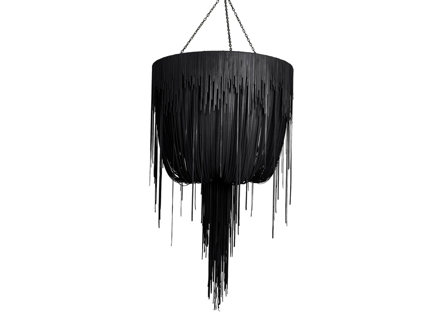 Urchin Leather Chandelier by Mode-De-Vie