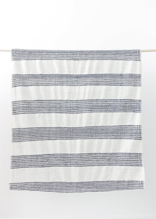 Dots Fabric Yardage - Natural with Navy by Creative Women